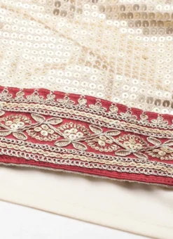 Bottom From Off White Embroidered Asymmetrical Gharara Suit After Six Wear -Mahra Clothing Shop Off White Embroidered Asymmetrical Gharara Suit SLBS02301728 rrc4 2