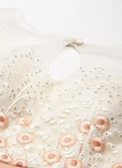 Top From Off White N Peach Embroidered Anarkali Suit After Six Wear -Mahra Clothing Shop Off white N Peach Embroidered Anarkali Suit SLBS02211071 rrc1