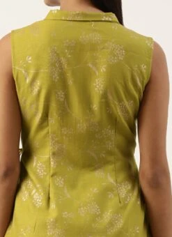 Teen Girls Teen Girl Olive Green Rayon Foil Print Kurta Set Work Wear -Mahra Clothing Shop Olive Green Rayon Foil Print Kurta Set KSBS02211256 rrc2 1