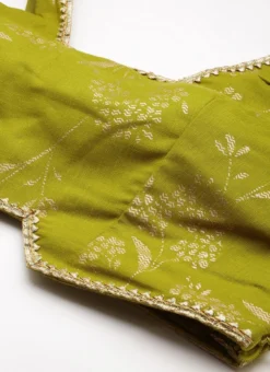 Bottom From Olive Green Rayon Foil Printed Co Ord Set After Six Wear -Mahra Clothing Shop Olive Green Rayon Foil Printed Co ord Set IWBS02211126 rrc1