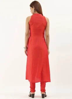 Orange N Pink Art Silk Narrow Straight Pant Festive Wear -Mahra Clothing Shop Orange N Pink Art Silk Narrow Straight Pant KSBS01910229 b