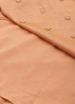 Dupatta From Peach Art Silk Jacquard Gown With Dupatta After Six Wear -Mahra Clothing Shop Peach Art Silk Jacquard Gown With Dupatta IWBS02302268 rrc1