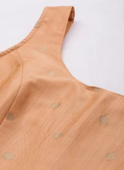 Dupatta From Peach Art Silk Jacquard Gown With Dupatta After Six Wear -Mahra Clothing Shop Peach Art Silk Jacquard Gown With Dupatta IWBS02302268 rrc3