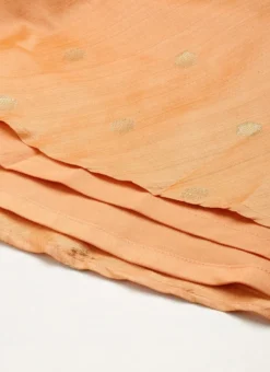 Peach Art Silk Jacquard Pleated Yoke Gown Wedding Wear -Mahra Clothing Shop Peach Art Silk Jacquard Pleated Yoke Gown IWBS02212540 rrc4