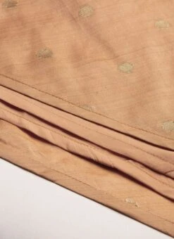 Peach Art Silk Jacquard Ruffled Dress Festive Wear 15 Peach Art Silk Jacquard Ruffled Dress Festive Wear -Mahra Clothing Shop Peach Art Silk Jacquard Ruffled Dress DRBS02211144 rrc4