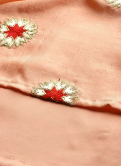 Peach Embroidered Chinon Kurta Set Festive Wear -Mahra Clothing Shop Peach Embroidered Chinon Kurta Set KSBS01911717 rrc4
