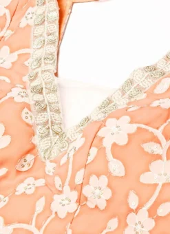 Peach Embroidered Georgette Blouse Festive Wear -Mahra Clothing Shop Peach Embroidered Georgette Blouse BLBS02305185 rrc1