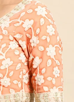 Peach Embroidered Georgette Blouse Festive Wear -Mahra Clothing Shop Peach Embroidered Georgette Blouse BLBS02305185 rrc3