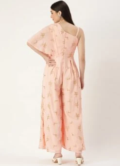 Peach Embroidered Jumpsuit Festive Wear -Mahra Clothing Shop Peach Embroidered Jumpsuit DRBS02306363 b