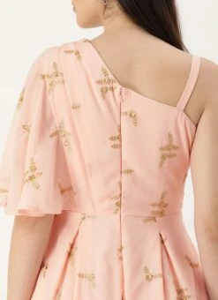 Peach Embroidered Jumpsuit Festive Wear -Mahra Clothing Shop Peach Embroidered Jumpsuit DRBS02306363 rrc2