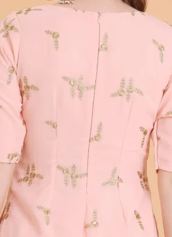 Top From Peach Embroidered Palazzo Suit After Six Wear -Mahra Clothing Shop Peach Embroidered Palazzo Suit SLBS02306390 rrc2