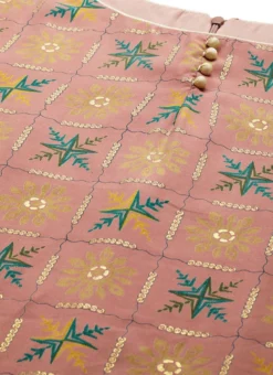 Peach Foil Print N Beige Straight Pant Suit Festive Wear -Mahra Clothing Shop Peach Foil Print N Beige Straight Pant Suit KSBS02111139 rrc1