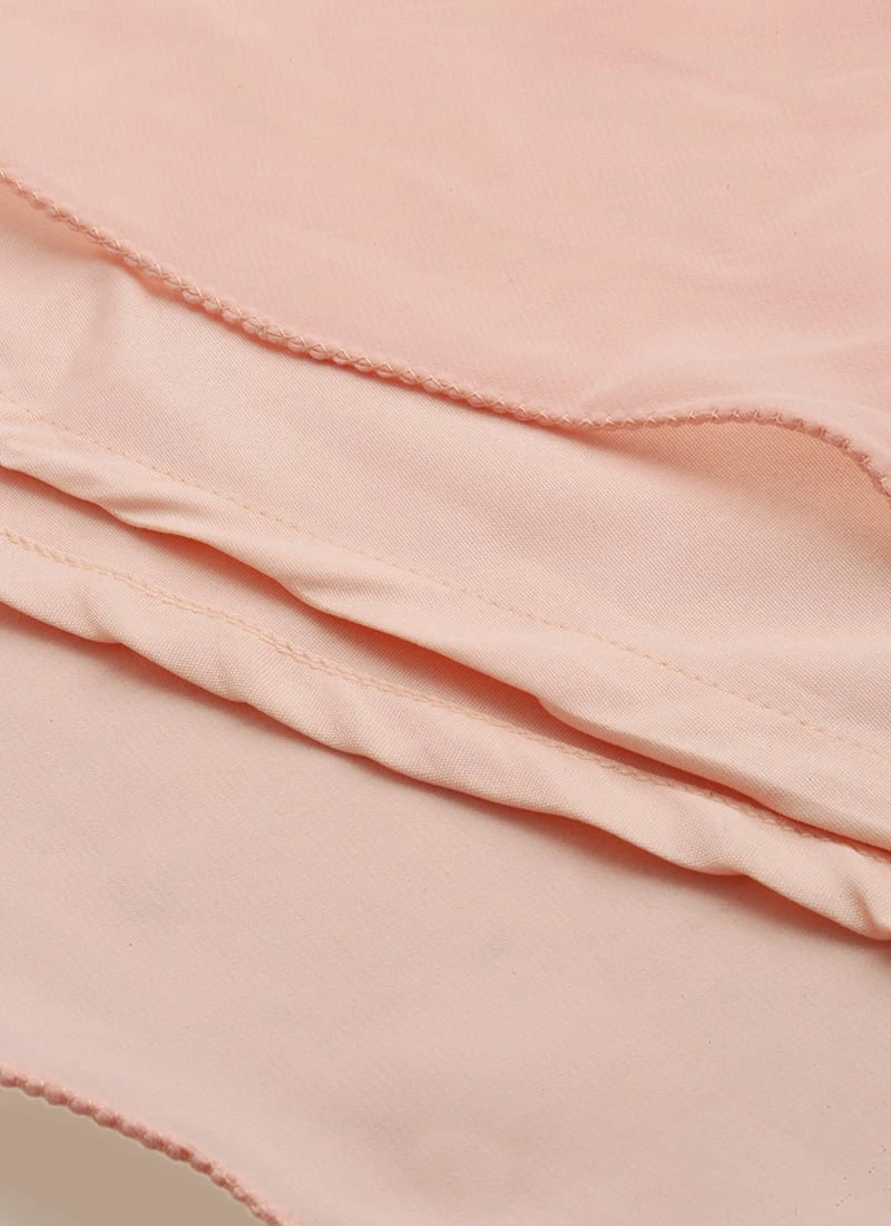 Teen Girls Peach Georgette Sequins One Shoulder Style Gown Party Wear 8 Teen Girls Peach Georgette Sequins One Shoulder Style Gown Party Wear - Image 8