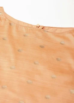 Bottom From Peach Jacquard N Cream Net Sharara Suit Set After Six Wear -Mahra Clothing Shop Peach Jacquard N Cream Net Sharara Suit Set SLBS02301720 rrc1 2