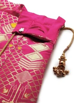 Teen Girls Teen Peach Jacquard N Pink Taffeta Art Silk Lehenga Festive Wear -Mahra Clothing Shop Peach Jacquard N Green Art Silk Lehenga GHBS02109737 rrc2 2