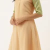 Peach N Green Straight Pant Kurta Set Festive Wear