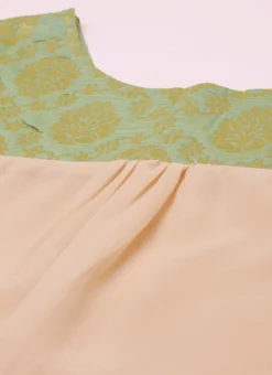 Peach N Green Straight Pant Kurta Set Festive Wear -Mahra Clothing Shop Peach N Green Straight Pant Kurta Set KSBS02101752 rrc1