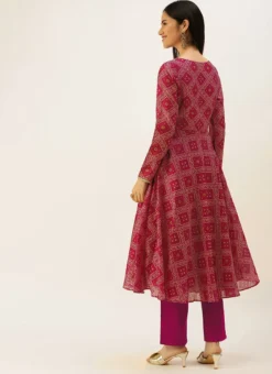 Pink Art Silk Digital Fabric Kruta Set Festive Wear -Mahra Clothing Shop Pink Art Silk Digital Fabric Kruta Set KSBS02205906 b