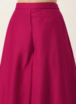 Dupatta From Pink Art Silk Halter Neck Sharara Suit After Six Wear -Mahra Clothing Shop Pink Art Silk Halter Neck Sharara Suit SLBS02305248 rrc2