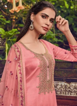 Pink Banarasi Art Silk Embroidered Anarkali Suit Party Wear 7 Pink Banarasi Art Silk Embroidered Anarkali Suit Party Wear -Mahra Clothing Shop Pink Banarasi Art Silk Embroidered Anarkali Suit SLSAK2595101 b