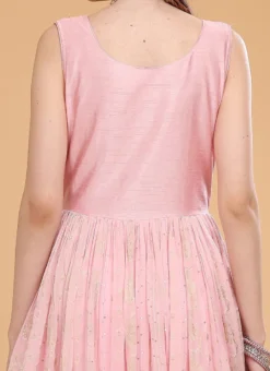 Pink Banarasi Pure Georgette Mirror Embroidery Anarkali Suit Party Wear -Mahra Clothing Shop Pink Banarasi Pure Georgette Mirror Embroidery Anarkali Suit SLJKSCB5231 rrc2