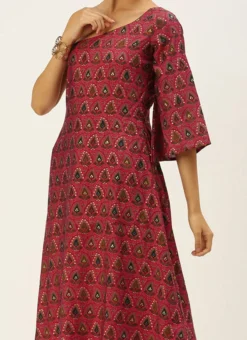 Pink Chanderi Art Silk Dress After Six Wear