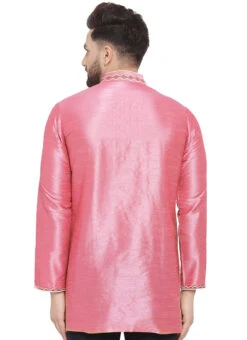 Pink Dupion Silk Kurta -Mahra Clothing Shop Pink Dupion Silk Kurta KUDMF734PI b