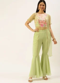 Teen Girls Pink Embroidered Crop Top N Gharara Bottom With Jacket Festive Wear 6 Teen Girls Pink Embroidered Crop Top N Gharara Bottom With Jacket Festive Wear -Mahra Clothing Shop Pink Embroidered Crop Top N Gharara Bottom With Jacket IWBS02204698 u