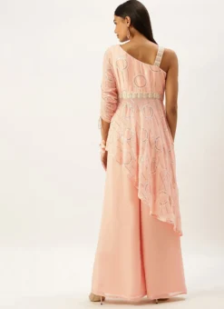 Pink Embroidered Georgette Kurti Festive Wear -Mahra Clothing Shop Pink Embroidered Georgette Kurti KRBS02307693 b