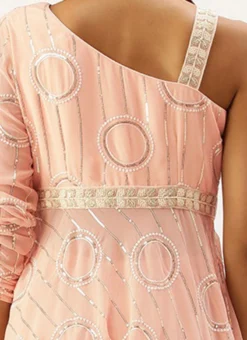 Pink Embroidered Georgette Kurti Festive Wear -Mahra Clothing Shop Pink Embroidered Georgette Kurti KRBS02307693 rrc4