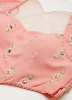 Teen Girls Pink Embroidered N White Georgette Lehenga Festive Wear -Mahra Clothing Shop Pink Embroidered N White Georgette Lehenga GHBS02211046 rrc1