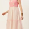 Pink Georgette Embroidered Dress Festive Wear