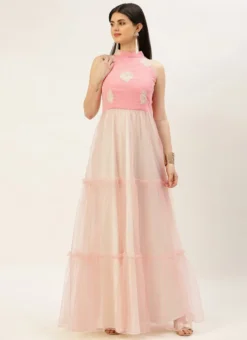 Pink Georgette Embroidered Dress Festive Wear -Mahra Clothing Shop Pink Georgette Embroidered Dress DRBS02211137 u