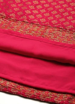 Pink Jacquard Round Neck Kurti Festive Wear -Mahra Clothing Shop Pink Jacquard Round Neck Kurti KRBS02307674 rrc4