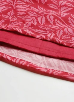 Pink Printed Cotton Knee Length Dress After Six Wear -Mahra Clothing Shop Pink Printed Cotton Knee Length Dress DRBS02105401 rrc2