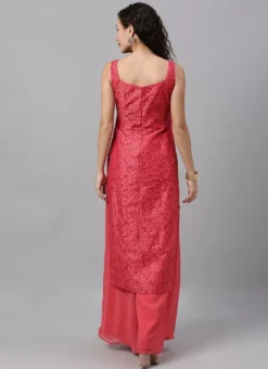 Pink Printed Strap Neck Style Kurti Festive Wear 11 Pink Printed Strap Neck Style Kurti Festive Wear -Mahra Clothing Shop Pink Printed Strap neck Style Kurti KRBS02307677 b