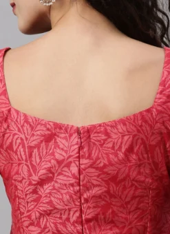 Pink Printed Strap Neck Style Kurti Festive Wear 13 Pink Printed Strap Neck Style Kurti Festive Wear -Mahra Clothing Shop Pink Printed Strap neck Style Kurti KRBS02307677 rrc2