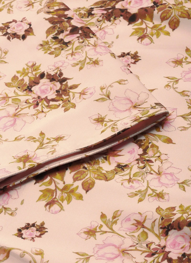 Pink Printed Top N Dark Purple Kurta Set After Six Wear 5 Pink Printed Top N Dark Purple Kurta Set After Six Wear - Image 5