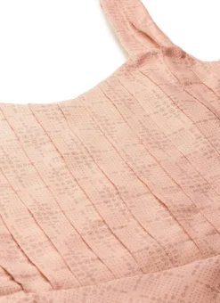 Pink Rayon High N Low Pleated Yoke Dress After Six Wear 13 Pink Rayon High N Low Pleated Yoke Dress After Six Wear -Mahra Clothing Shop Pink Rayon High N Low Pleated Yoke Dress DRBS02108664 rrc2