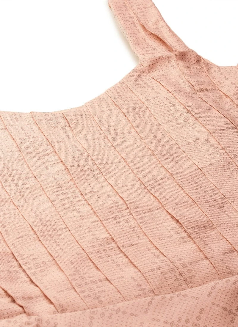 Pink Rayon High N Low Pleated Yoke Dress After Six Wear 6 Pink Rayon High N Low Pleated Yoke Dress After Six Wear - Image 6