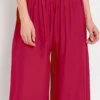 Pink Rayon Palazzo Pant Work Wear