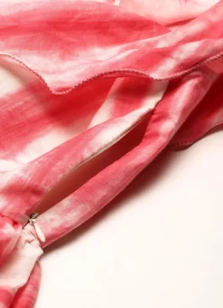 Pink Tie N Dye Ruffled Dress After Six Wear -Mahra Clothing Shop Pink Tie N Dye Ruffled Dress DRBS02301954 rrc3