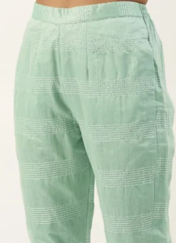 Top From Pista Green Chanderi Straight Kurta Set After Six Wear -Mahra Clothing Shop Pista Green Chanderi Straight Kurta Set SLBS02211172 rrc2