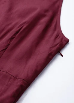 Purple Halter Neck Gown After Six Wear -Mahra Clothing Shop Purple TENCEL Halter Neck Gown IWBS01911438 rrc1