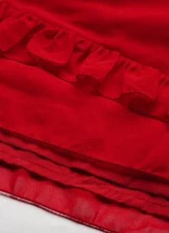 Red Georgette Embroidered Maxi Dress Festive Wear -Mahra Clothing Shop Red Georgette Embroidered Maxi Dress DRBS02211085 rrc3