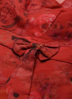 Red Organza Digital Printed Dress Party Wear -Mahra Clothing Shop Red Organza Digital Printed Dress DRBS02107581 rrc1