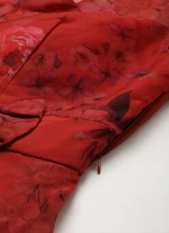 Red Organza Digital Printed Dress Party Wear -Mahra Clothing Shop Red Organza Digital Printed Dress DRBS02107581 rrc3