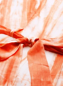 Rust Tie N Dye Cotton Collar Neck Jumpsuit After Six Wear Festive Wear -Mahra Clothing Shop Rust Tie N Dye Cotton Collar Neck Jumpsuit DRBS02202401 rrc3