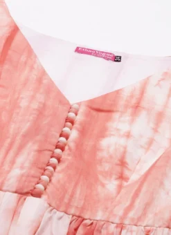 Rust Tie N Dye Dress After Six Wear -Mahra Clothing Shop Rust Tie N Dye Dress DRBS02202393 rrc1