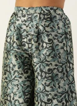 Bottom From Sage Green Art Silk Digital Printed Co Ords Set After Six Wear -Mahra Clothing Shop Sage Green Art Silk Digital Printed Co Ords Set IWBS02210898 rrc3 1